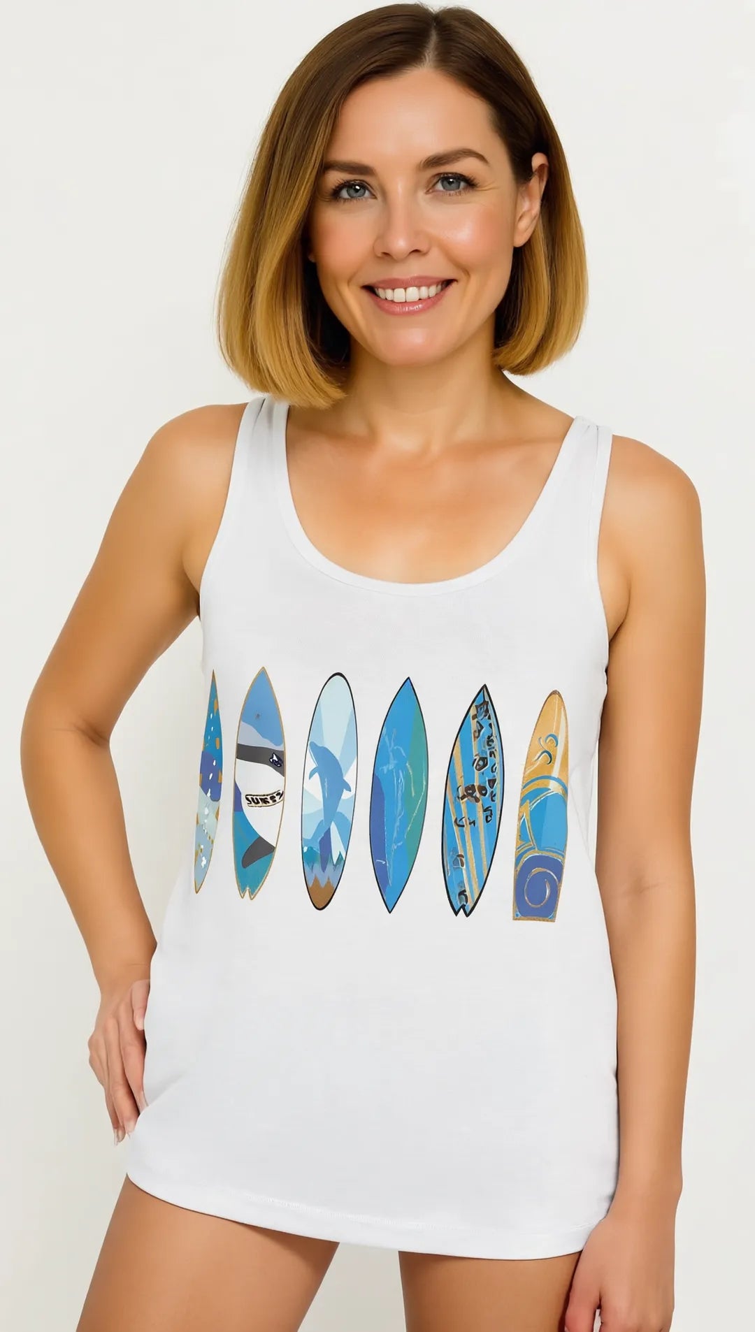 Surfs Up Women's Ideal Racerback Tank