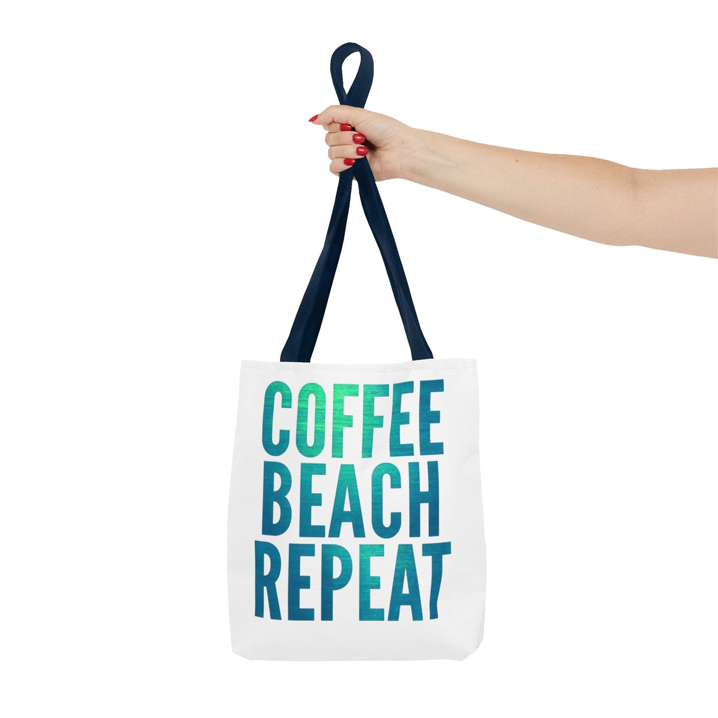 Coffee Beach Repeat Tote Bag - Perfect for Summer Days & Beach Lovers