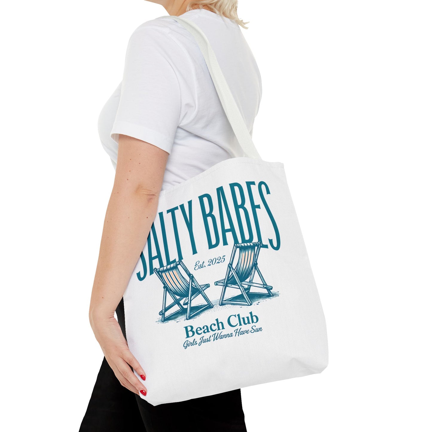 Salty Babes Beach Club Tote Bag - Perfect for Beach Lovers & Summer Fun