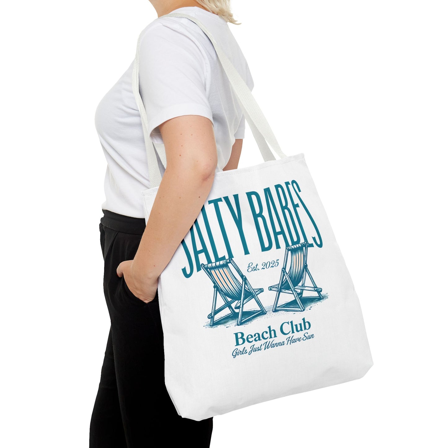 Salty Babes Beach Club Tote Bag - Perfect for Beach Lovers & Summer Fun