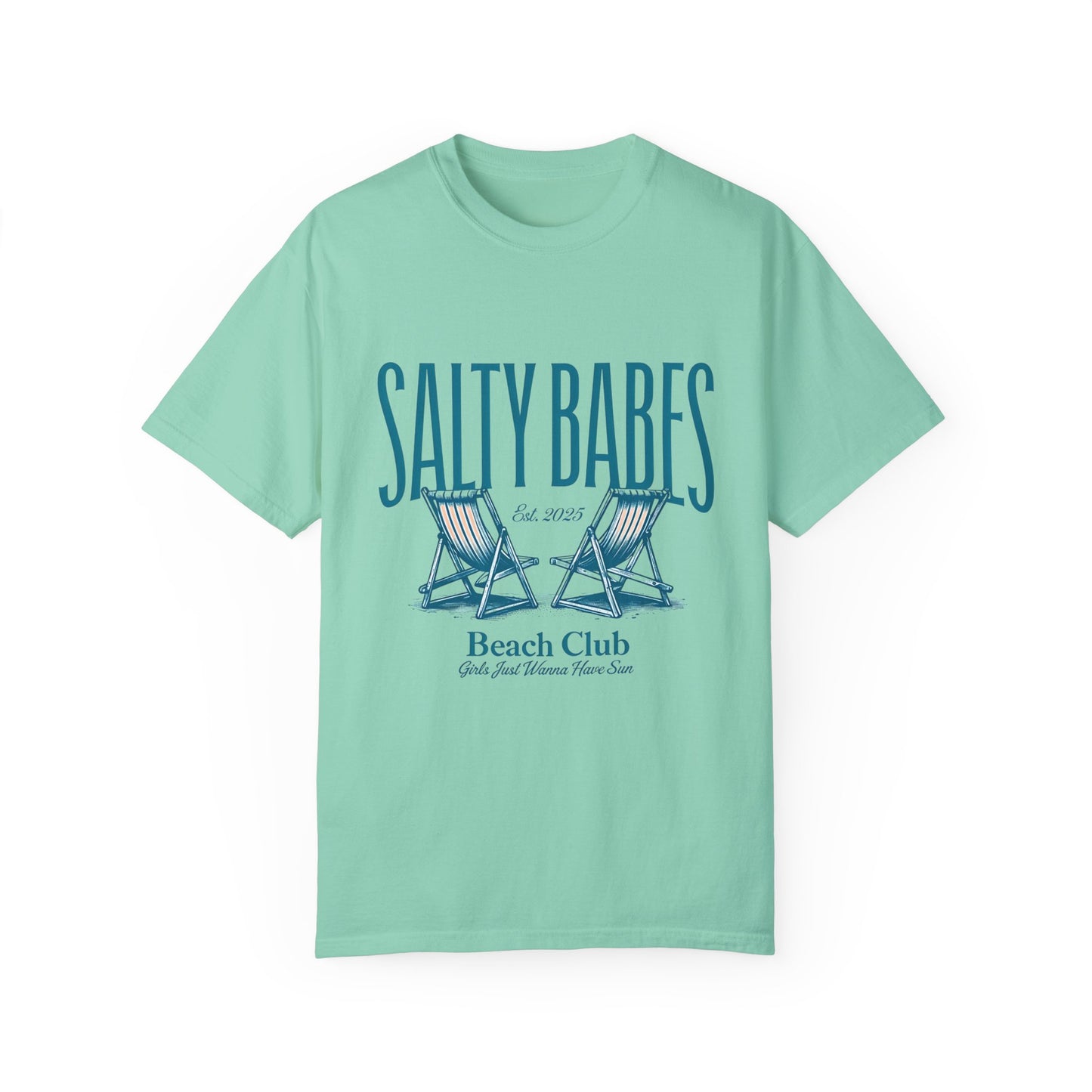 Salty Babes Beach Club T-Shirt - Relaxed Fit Graphic Tee for Coastal Vibes
