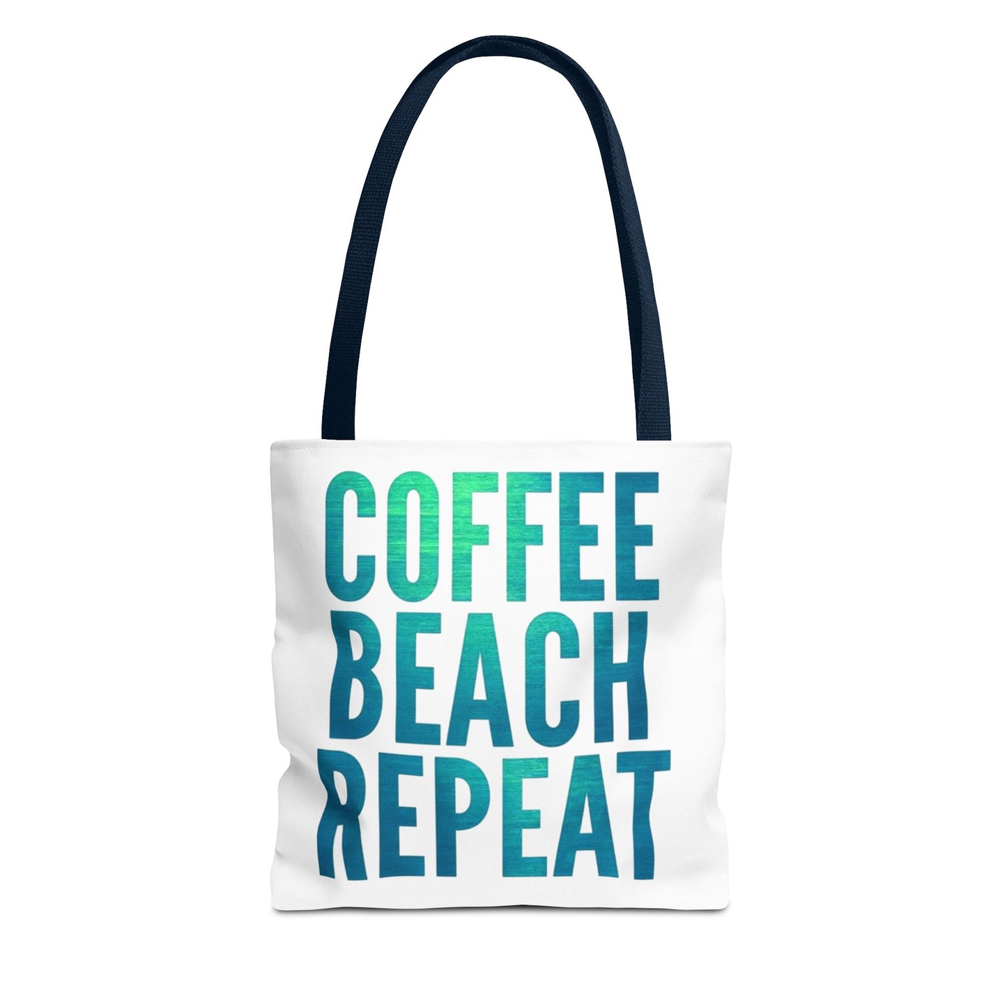Coffee Beach Repeat Tote Bag - Perfect for Summer Days & Beach Lovers