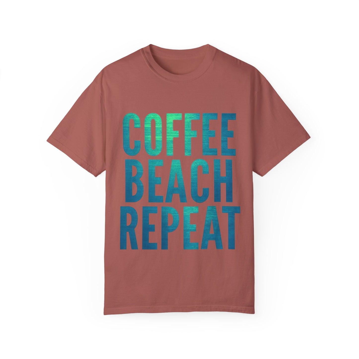 Coffee Beach Repeat Unisex Garment-Dyed T-Shirt