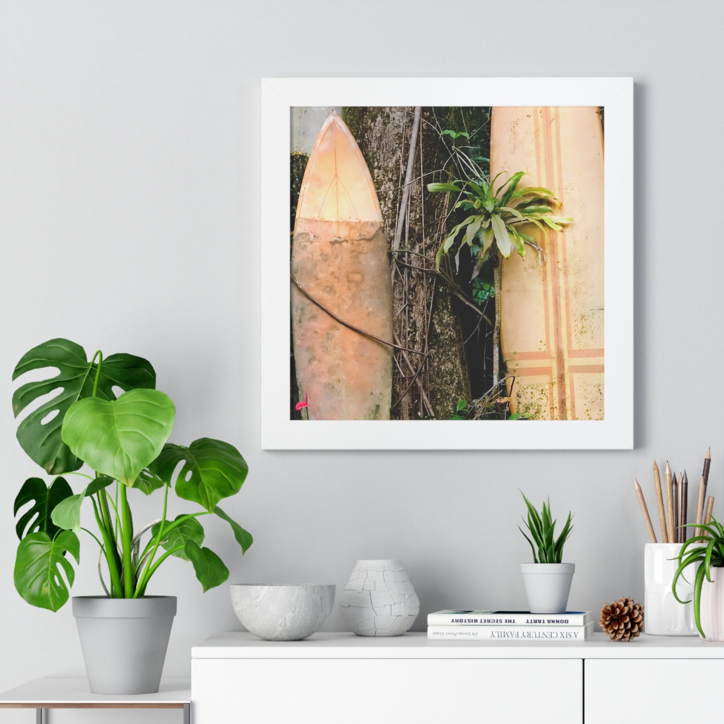 Surf-Inspired Framed Vertical Poster | Beach Vibes Art, Wall Art, Coastal Decor