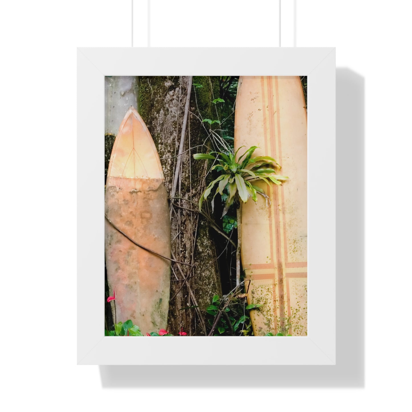 Surf-Inspired Framed Vertical Poster | Beach Vibes Art, Wall Art, Coastal Decor