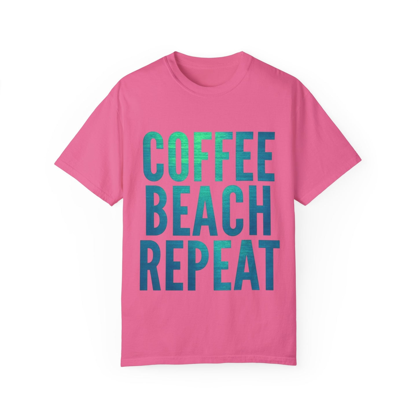 Coffee Beach Repeat Unisex Garment-Dyed T-Shirt