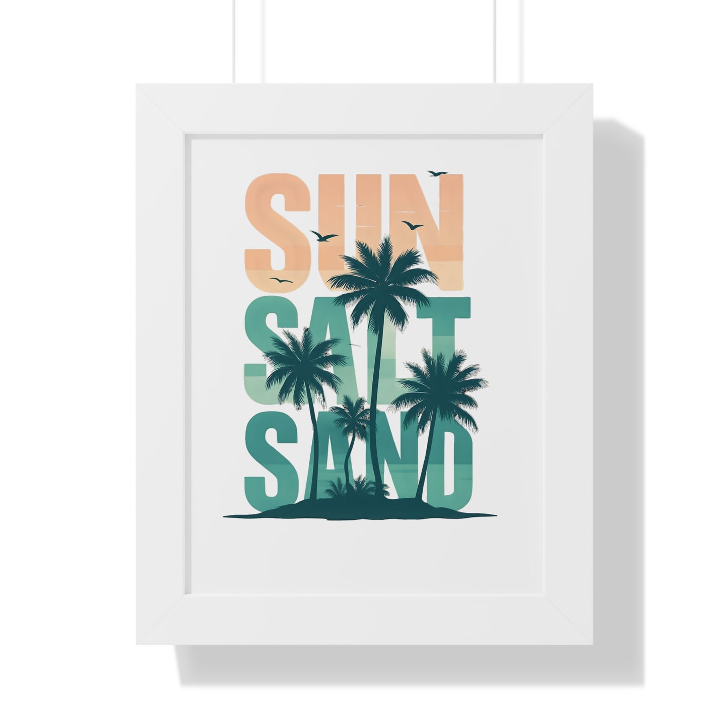 Sun, Salt, Sand Framed Tropical Poster