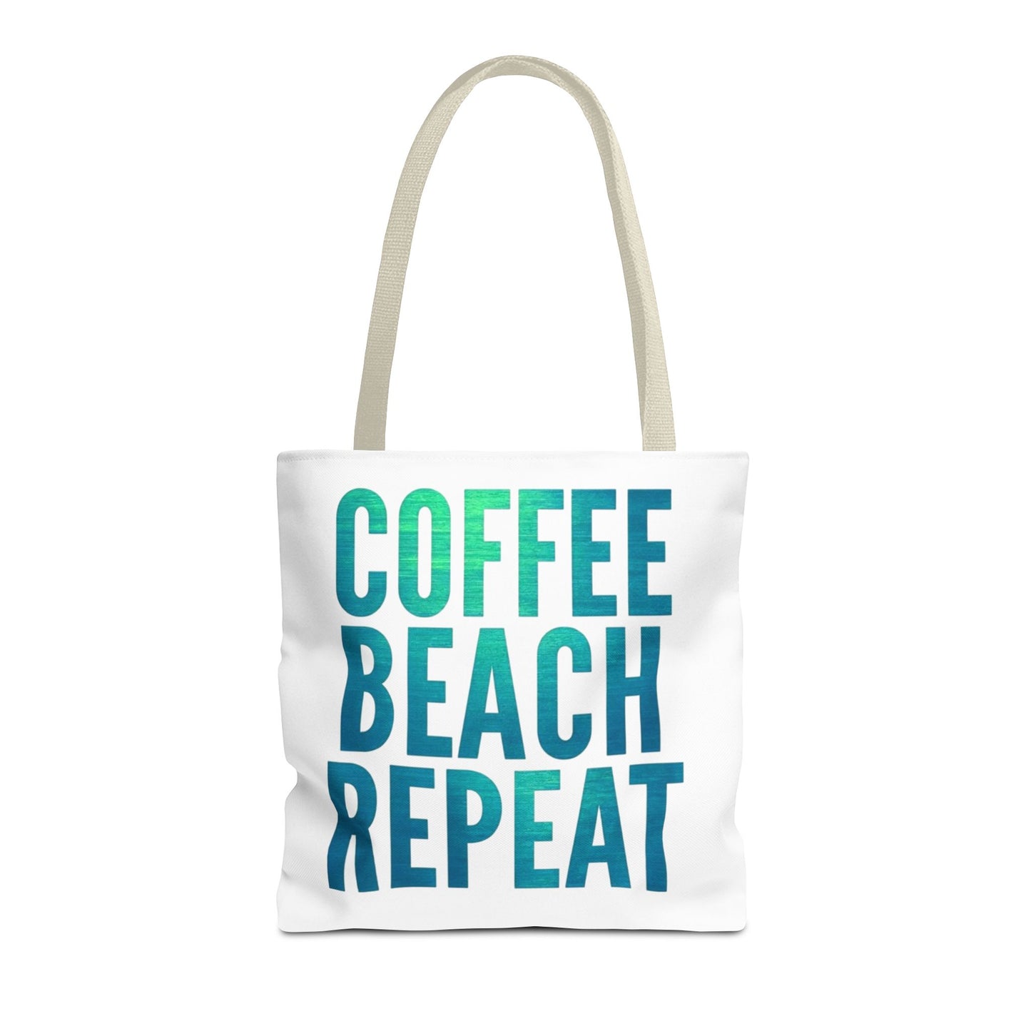 Coffee Beach Repeat Tote Bag - Perfect for Summer Days & Beach Lovers