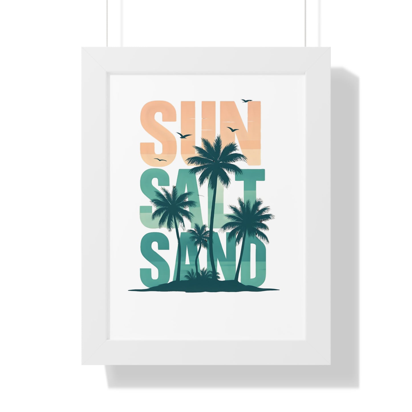 Sun, Salt, Sand Framed Tropical Poster