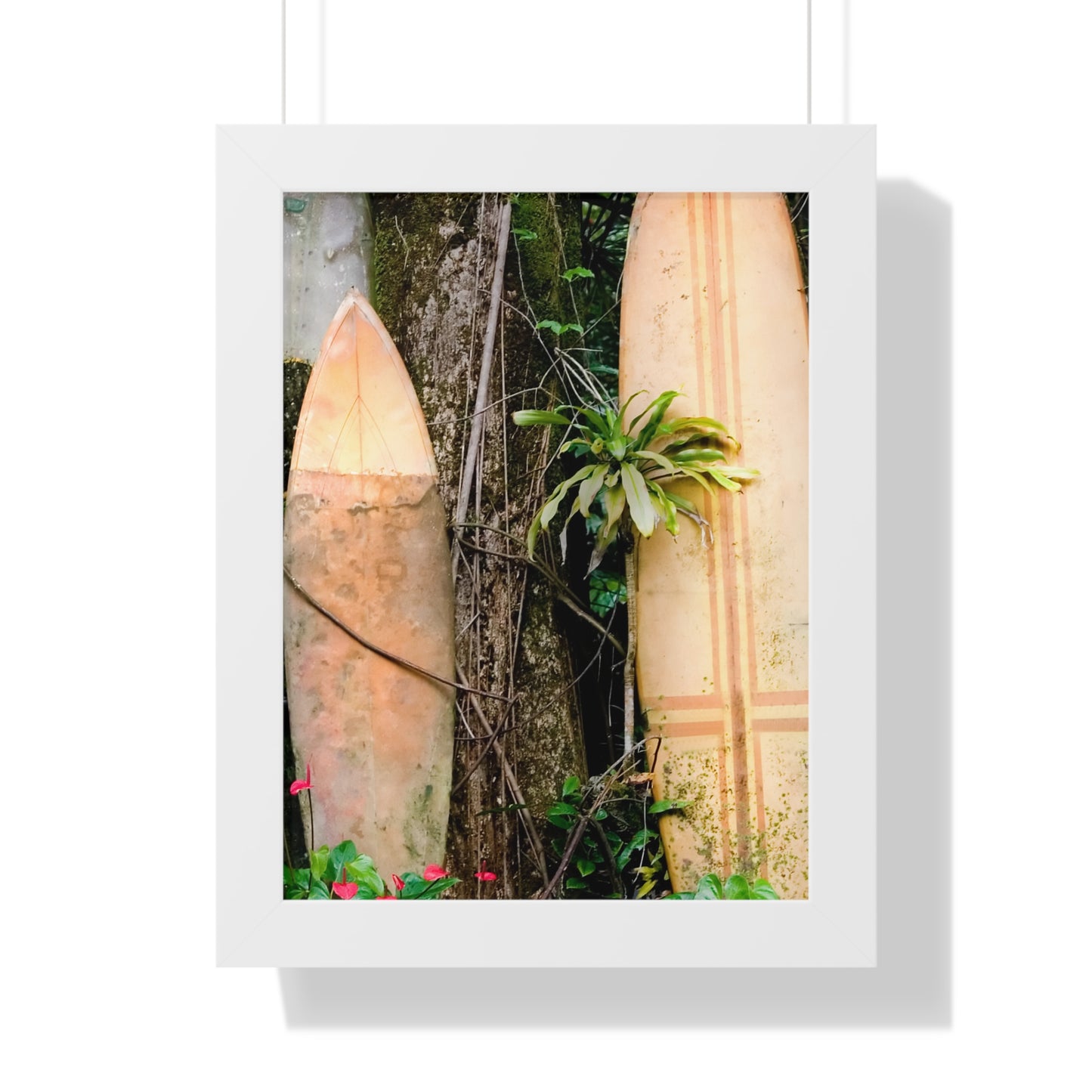 Surf-Inspired Framed Vertical Poster | Beach Vibes Art, Wall Art, Coastal Decor