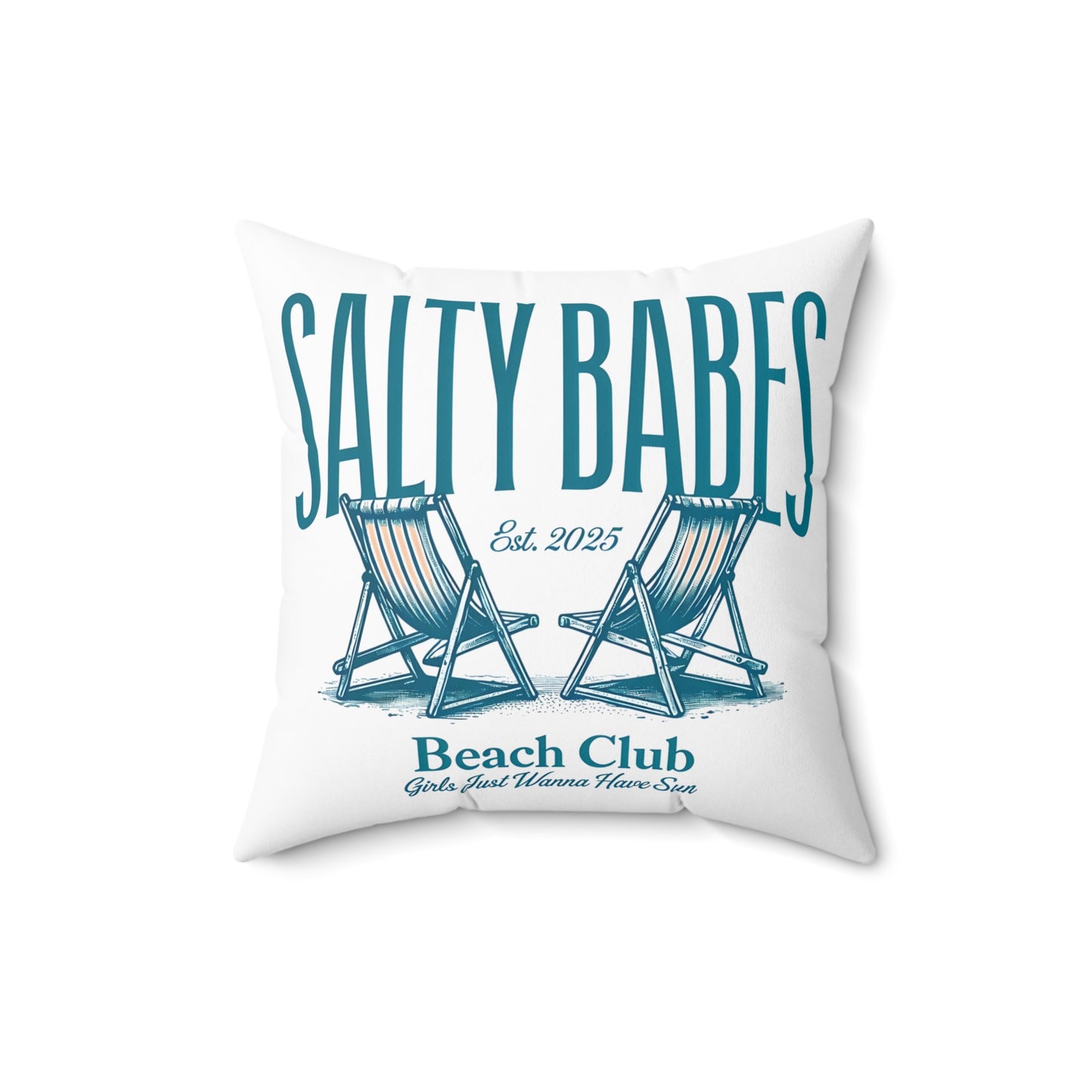 Salty Babes Beach Club Pillow | Coastal Decor for Beach Lovers