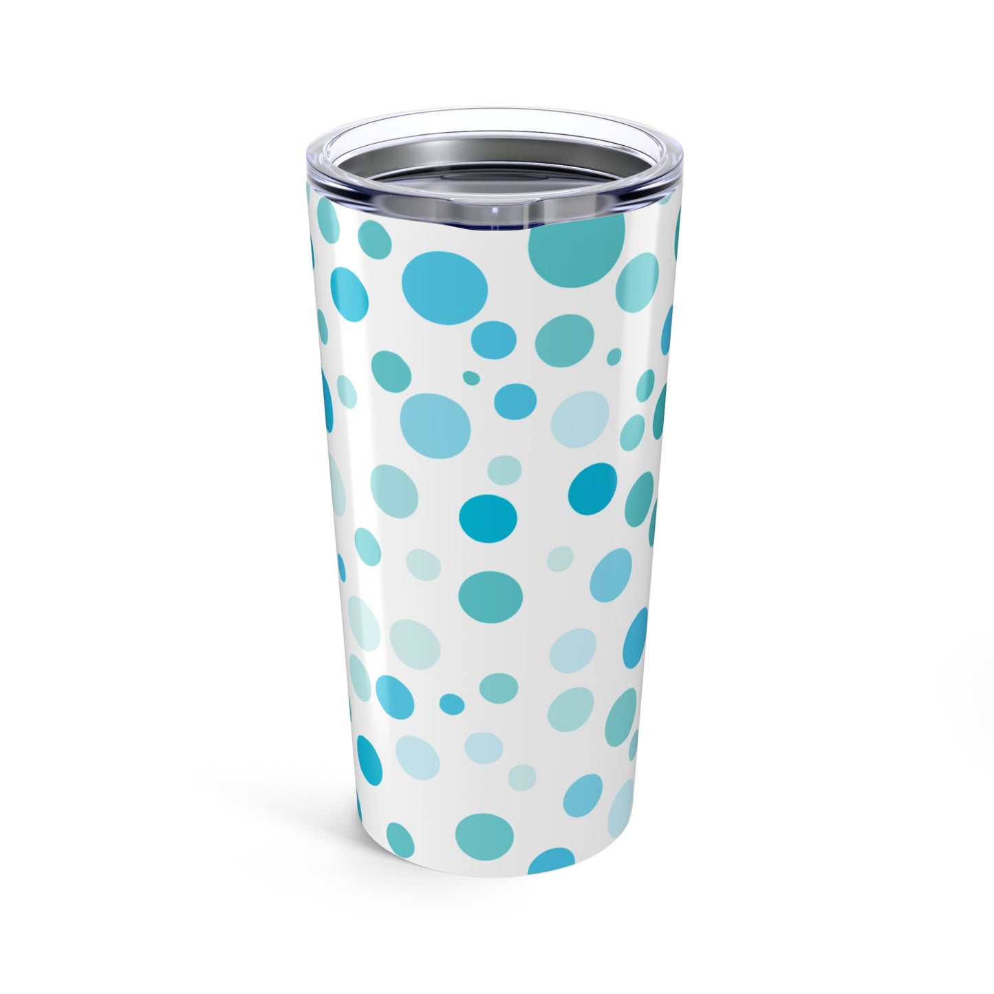 Aqua Polka Dot 20oz Tumbler - Perfect for Hydration & Gifting