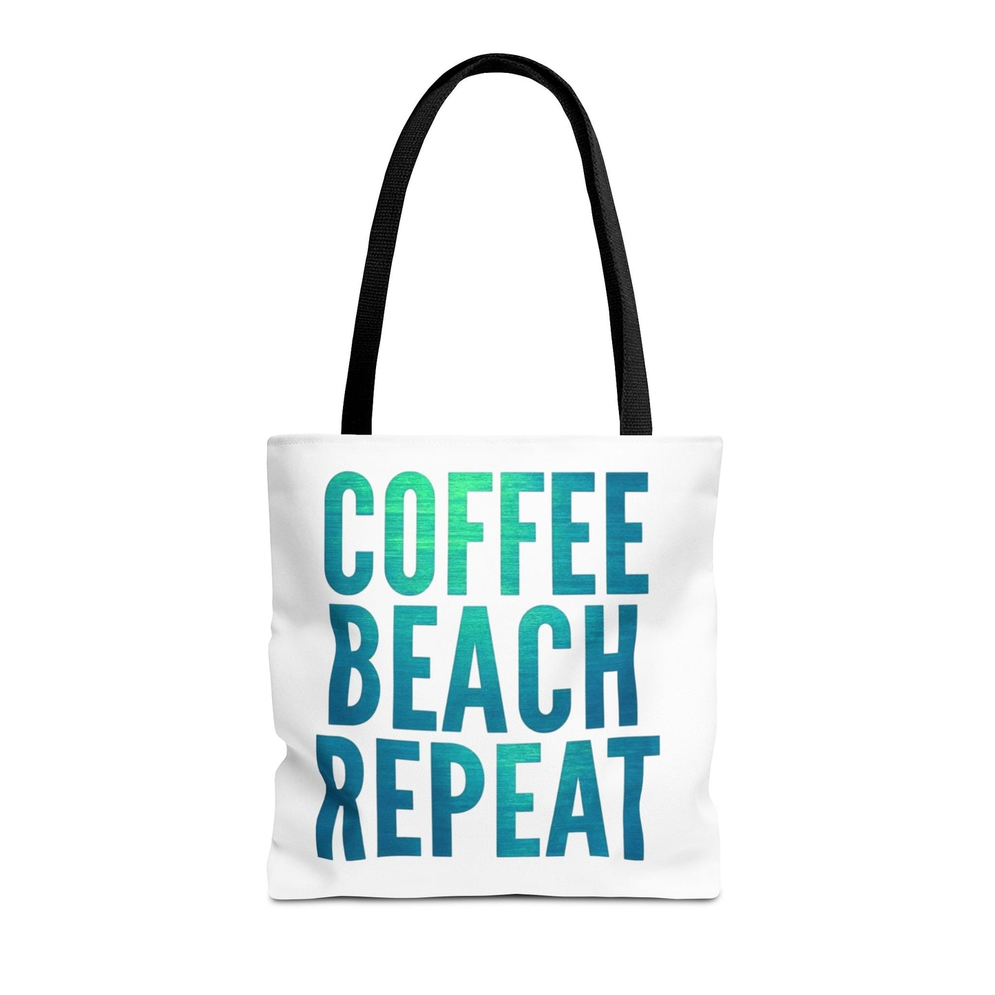 Coffee Beach Repeat Tote Bag - Perfect for Summer Days & Beach Lovers