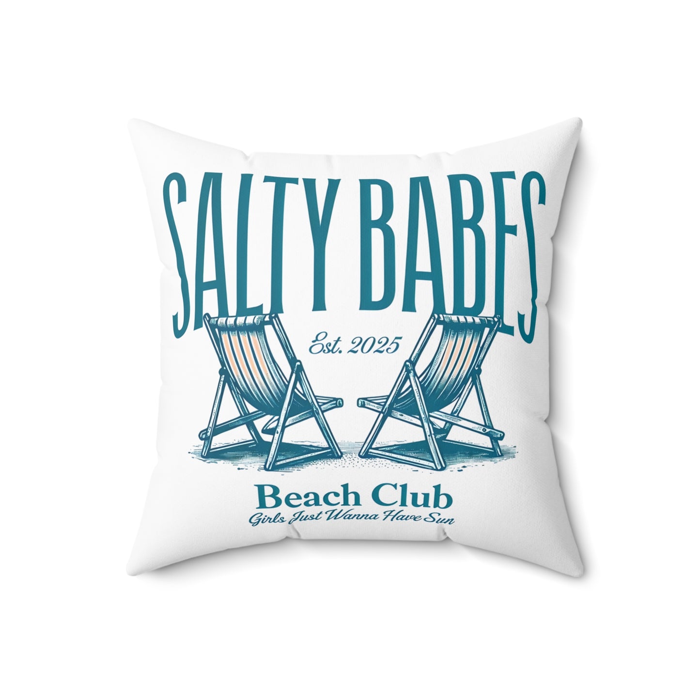 Salty Babes Beach Club Pillow | Coastal Decor for Beach Lovers