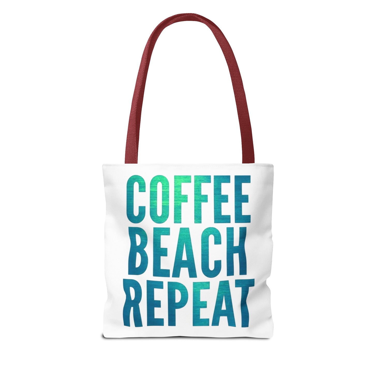 Coffee Beach Repeat Tote Bag - Perfect for Summer Days & Beach Lovers