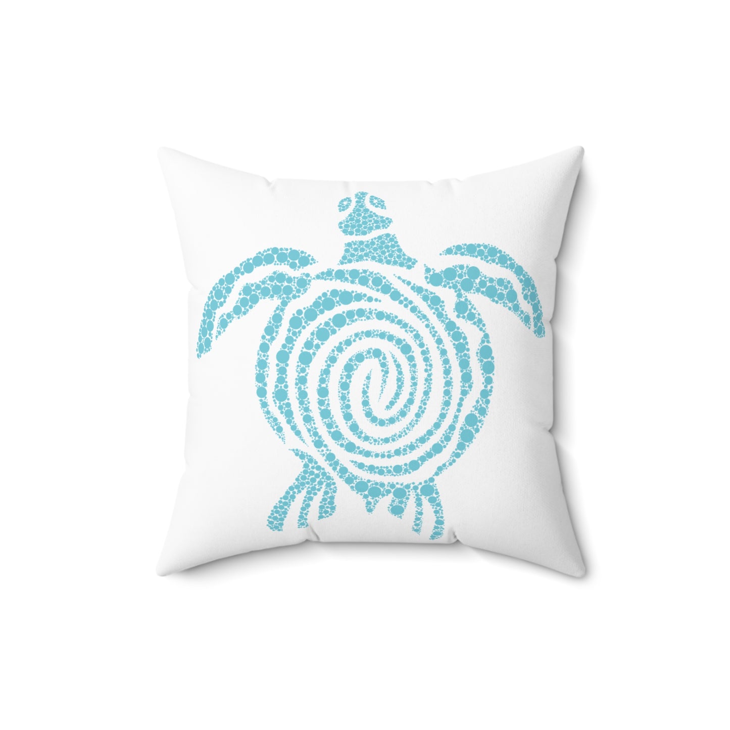 Ocean-Inspired Turtle Print Square Pillow