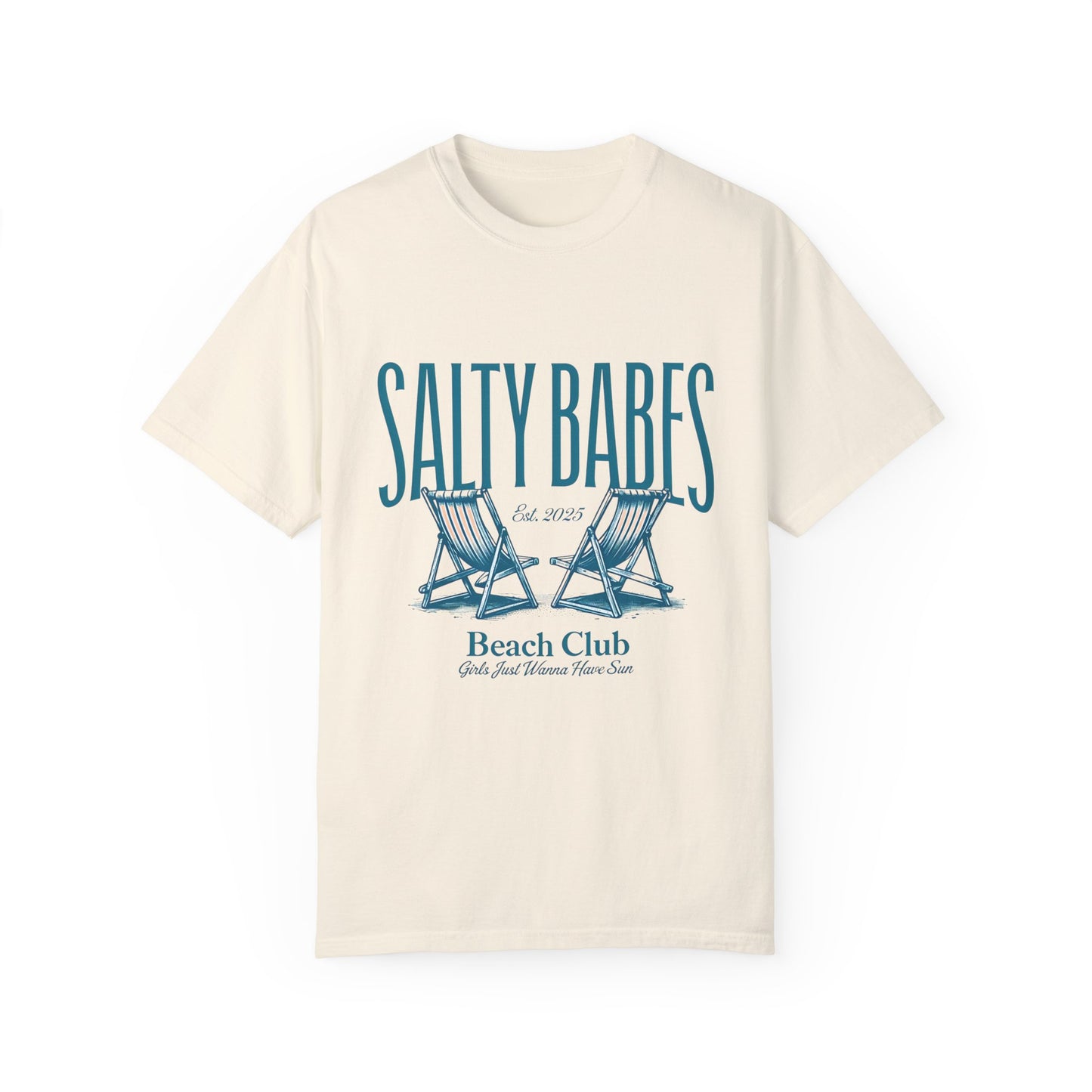 Salty Babes Beach Club T-Shirt - Relaxed Fit Graphic Tee for Coastal Vibes