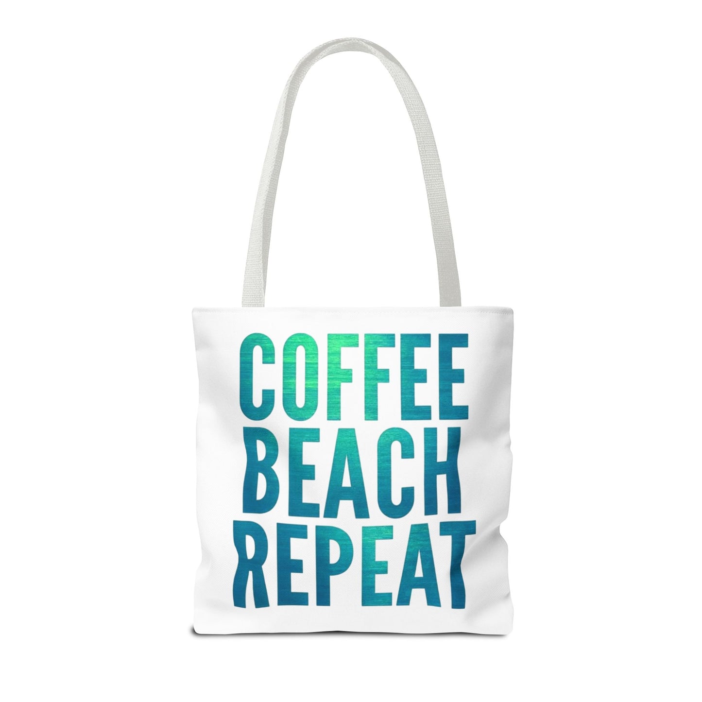 Coffee Beach Repeat Tote Bag - Perfect for Summer Days & Beach Lovers