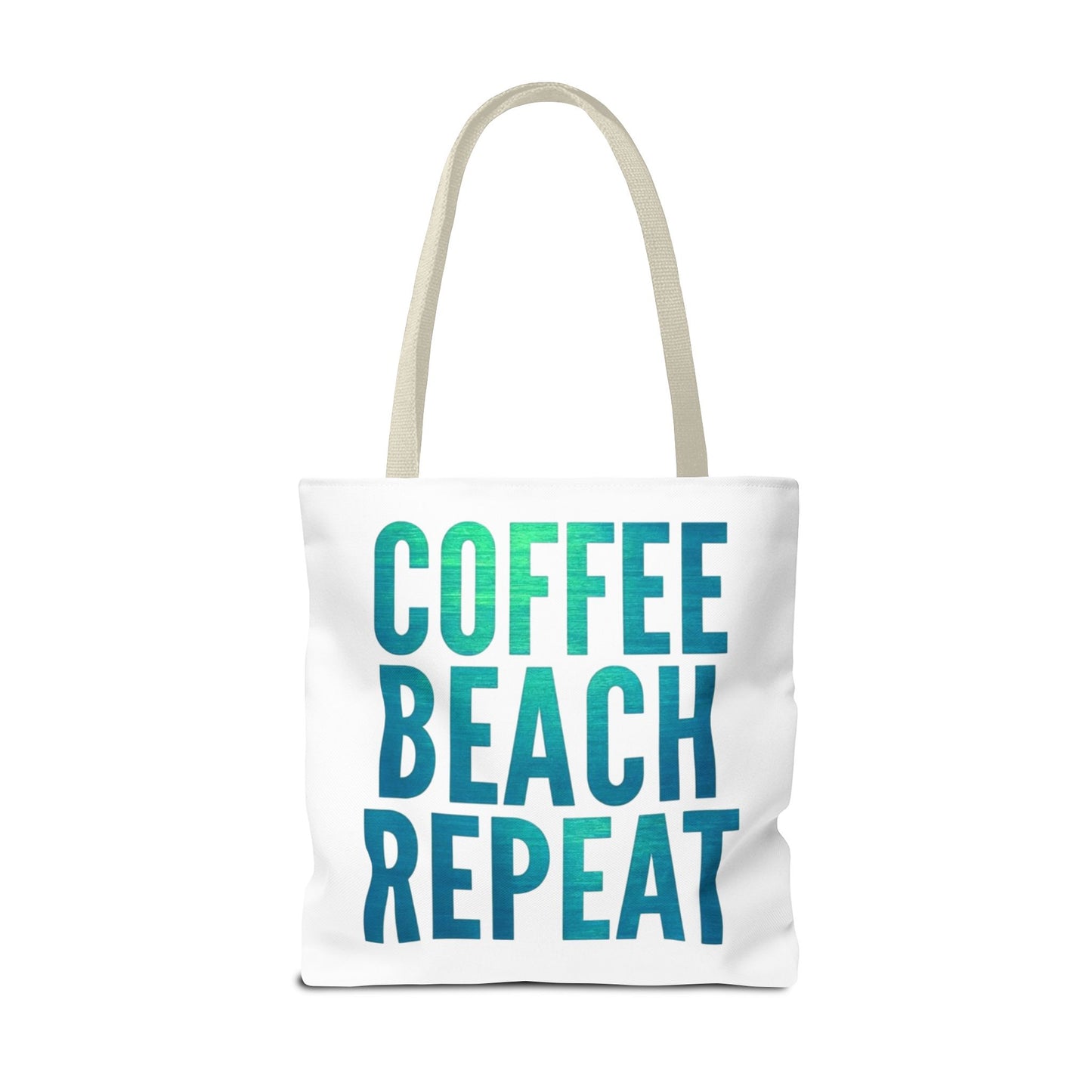 Coffee Beach Repeat Tote Bag - Perfect for Summer Days & Beach Lovers