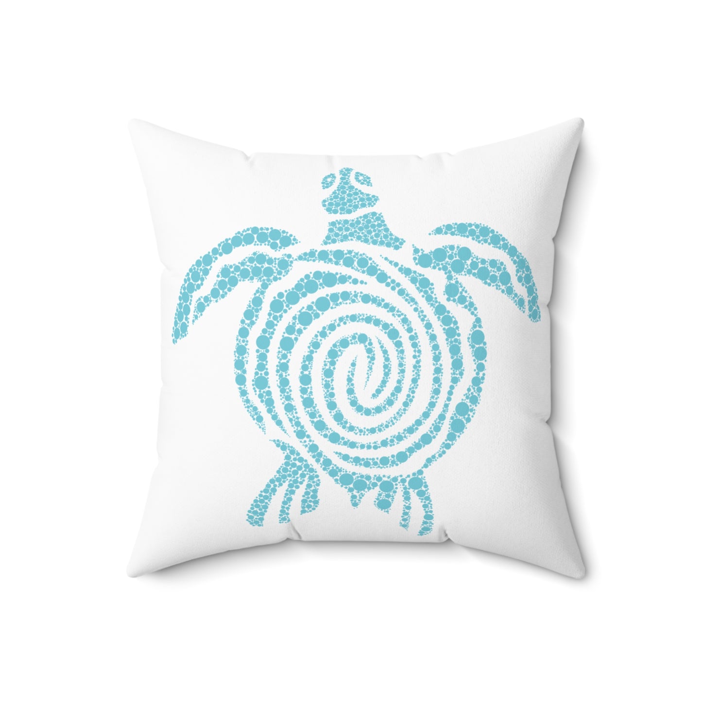 Ocean-Inspired Turtle Print Square Pillow