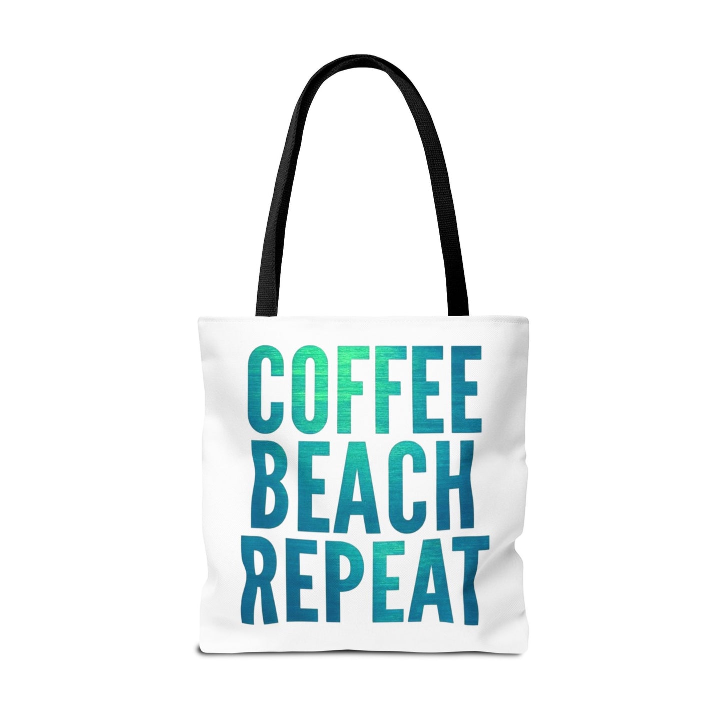 Coffee Beach Repeat Tote Bag - Perfect for Summer Days & Beach Lovers