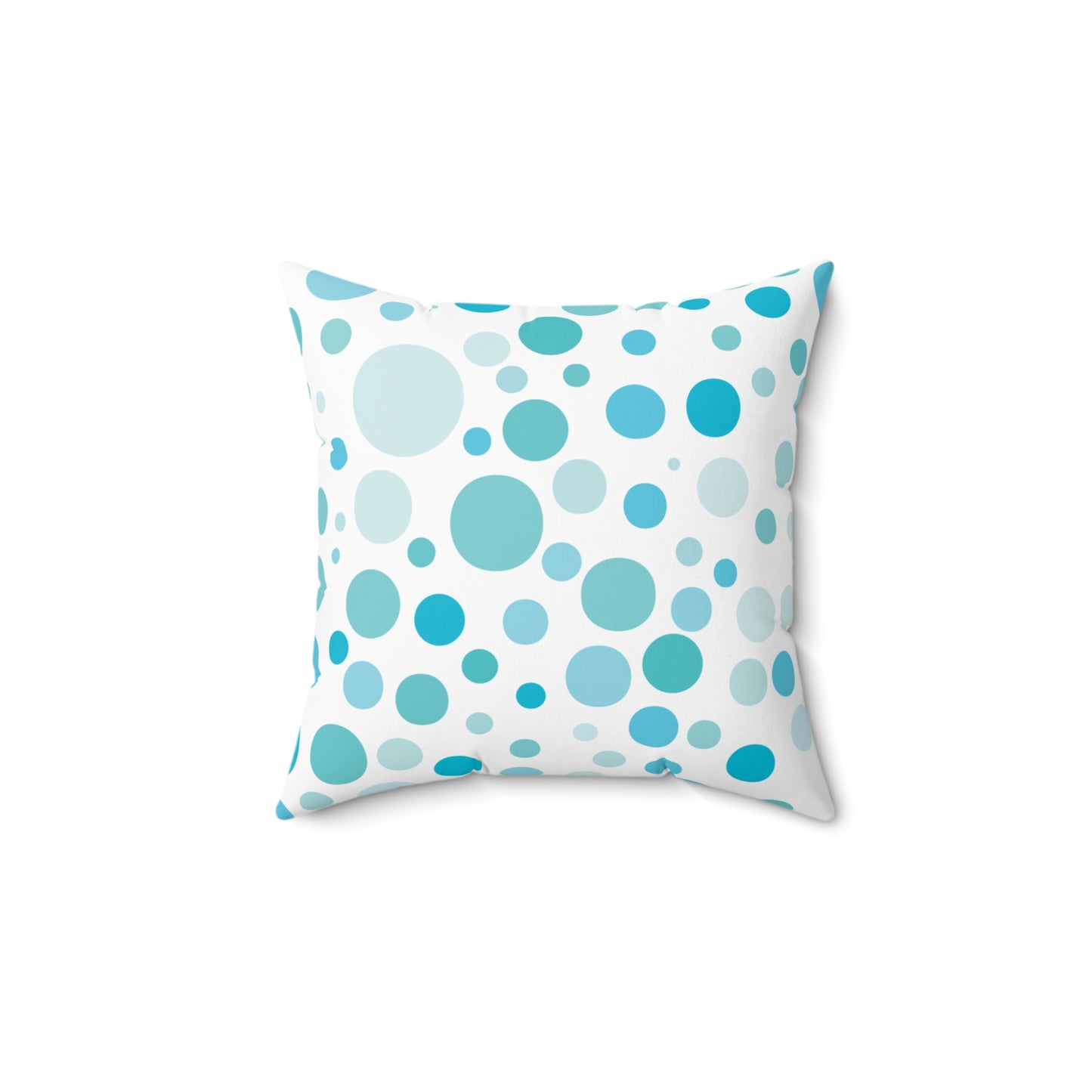 Aqua Polka Dot Square Pillow - Stylish Home Decor Accent