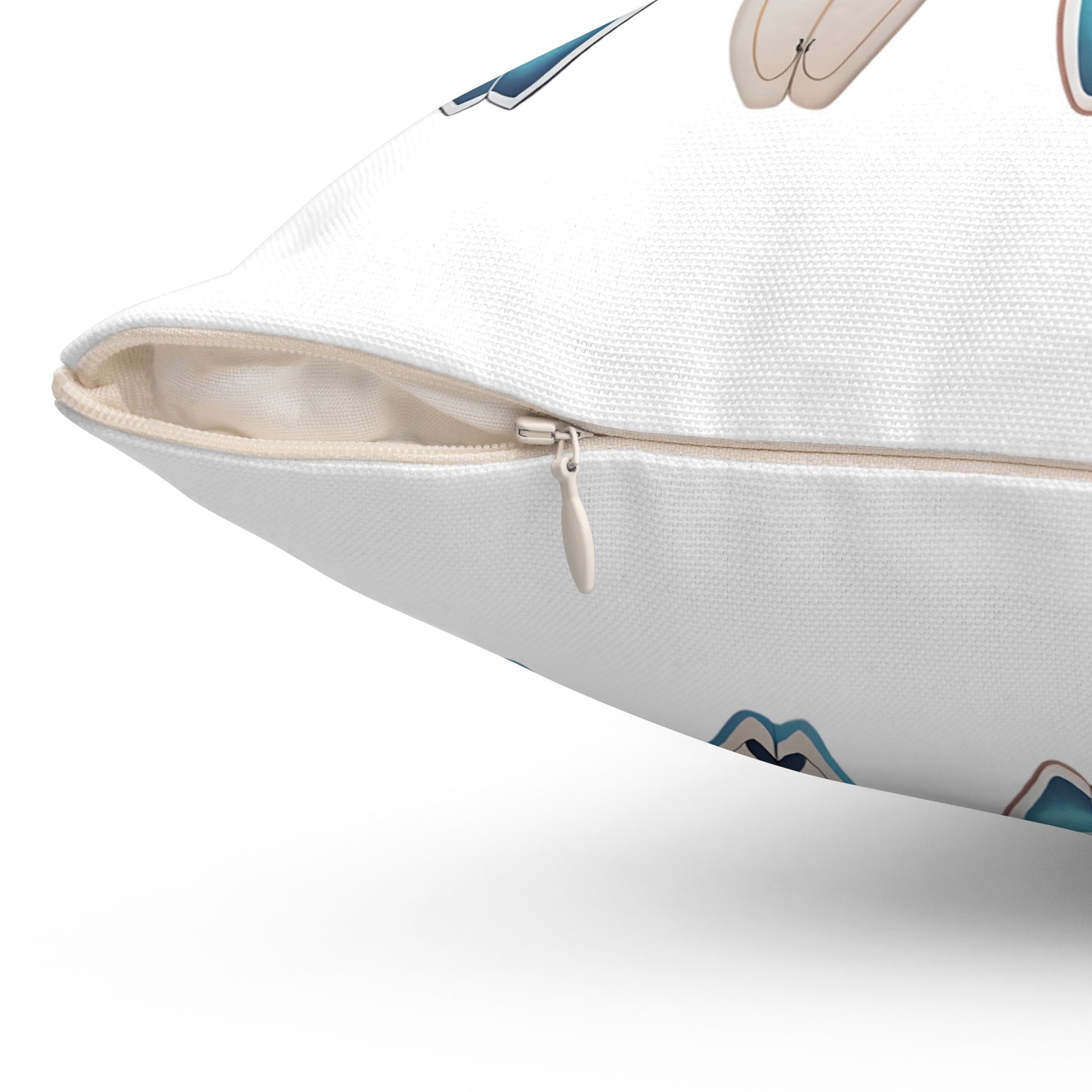 Coastal Surfboard Decor Pillow|Beachy Home Accent Cushion