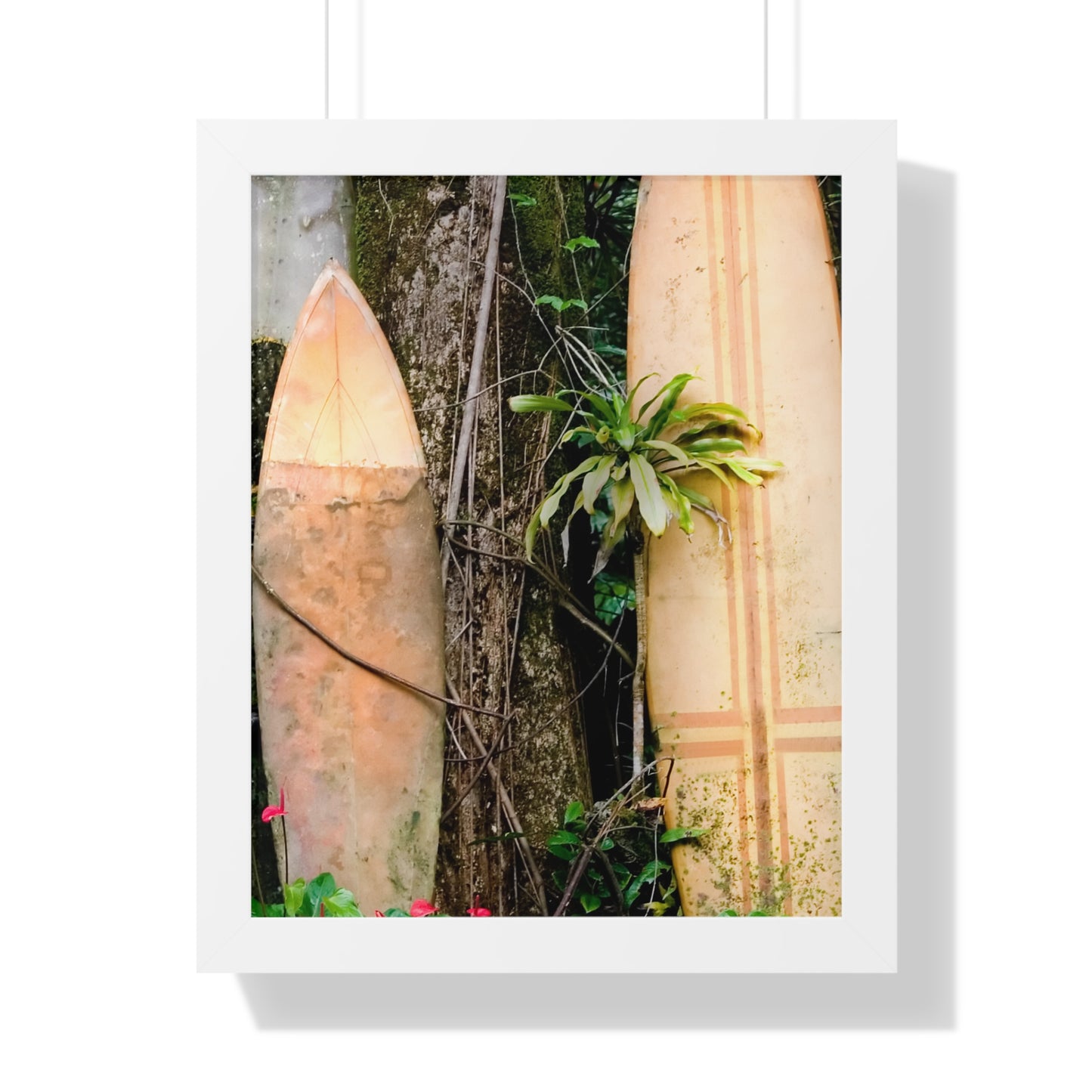 Surf-Inspired Framed Vertical Poster | Beach Vibes Art, Wall Art, Coastal Decor