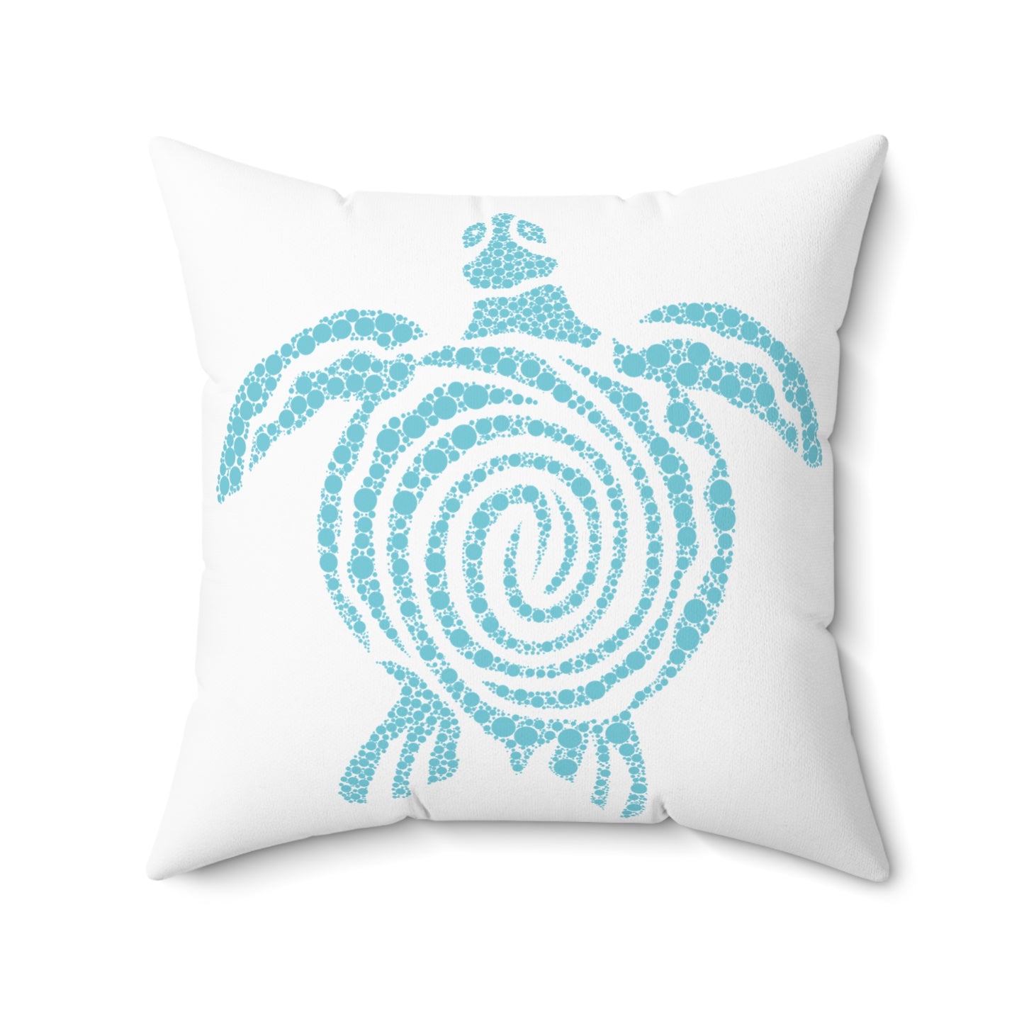 Ocean-Inspired Turtle Print Square Pillow