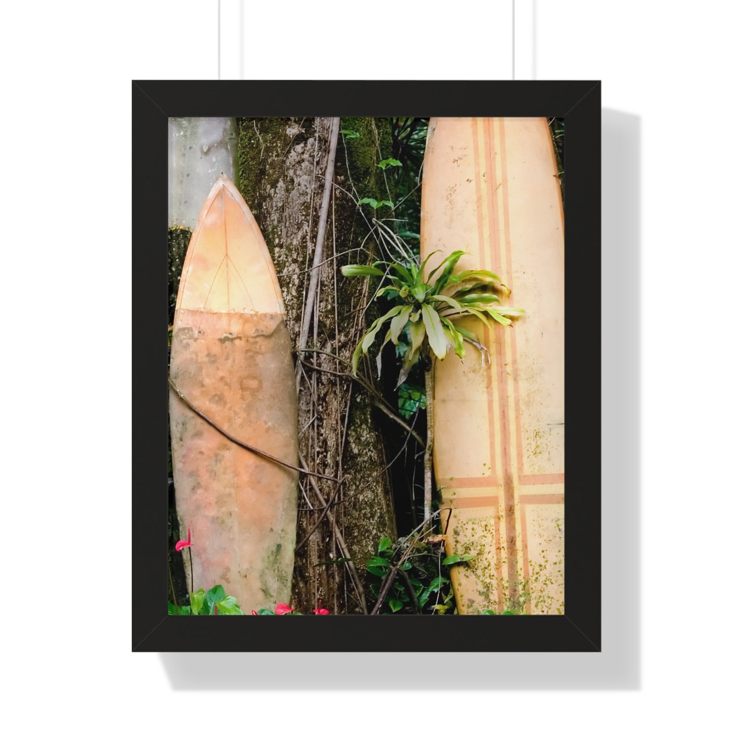 Surf-Inspired Framed Vertical Poster | Beach Vibes Art, Wall Art, Coastal Decor