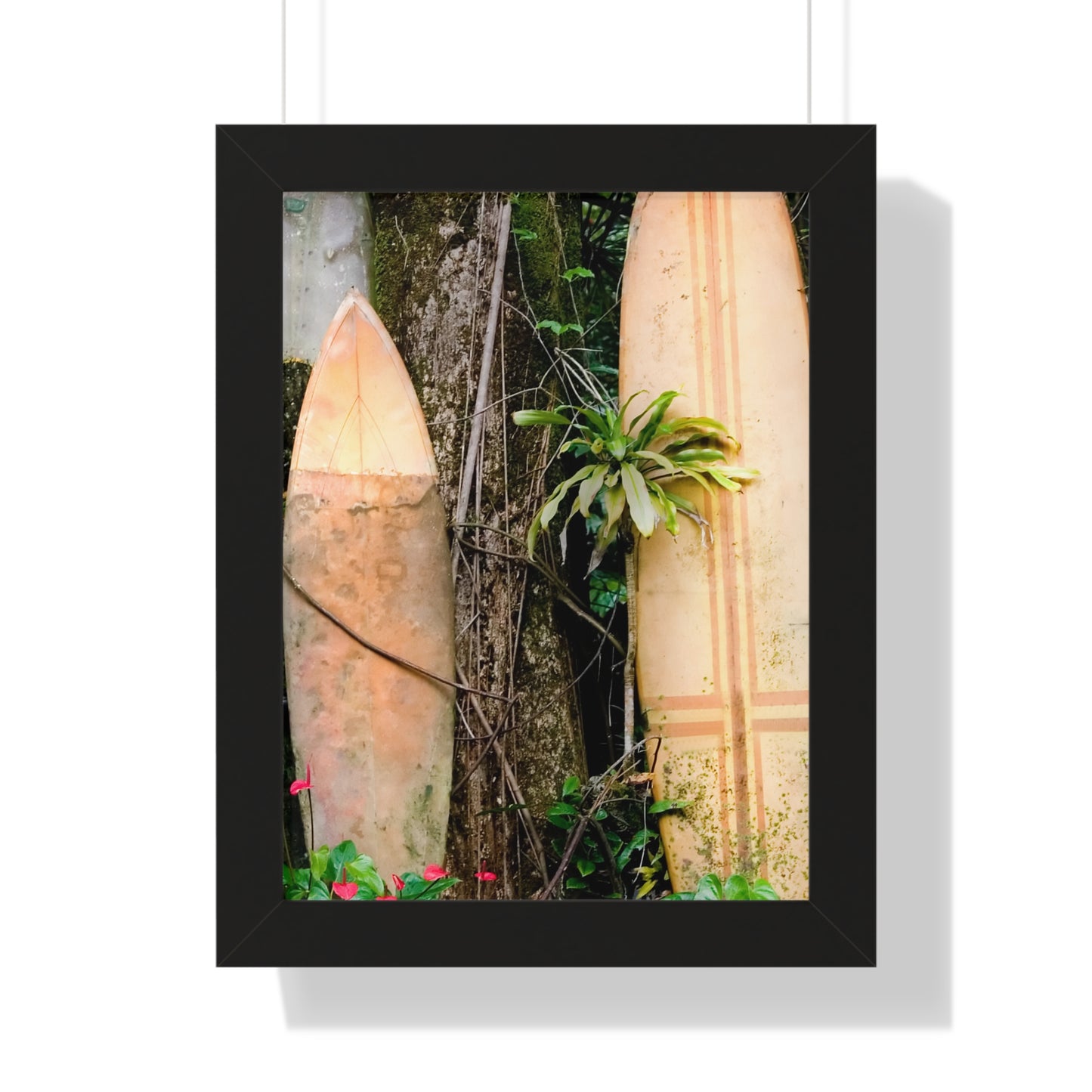 Surf-Inspired Framed Vertical Poster | Beach Vibes Art, Wall Art, Coastal Decor