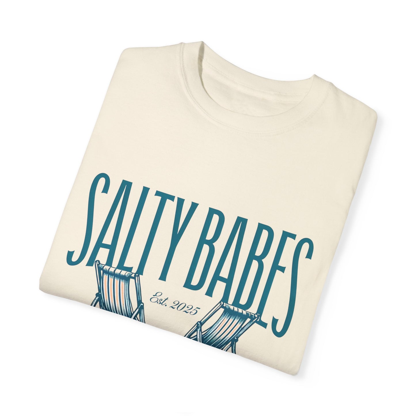 Salty Babes Beach Club T-Shirt - Relaxed Fit Graphic Tee for Coastal Vibes