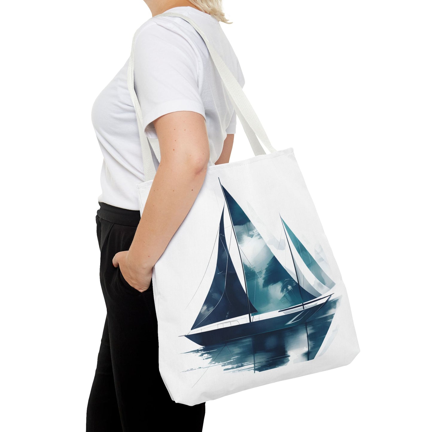 Sailboat Watercolor Tote Bag