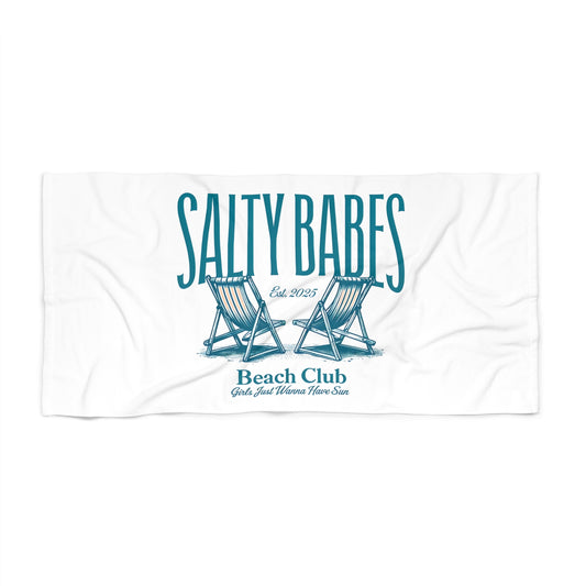Salty Babes Beach Towel - Fun & Stylish Towel for Beach Lovers