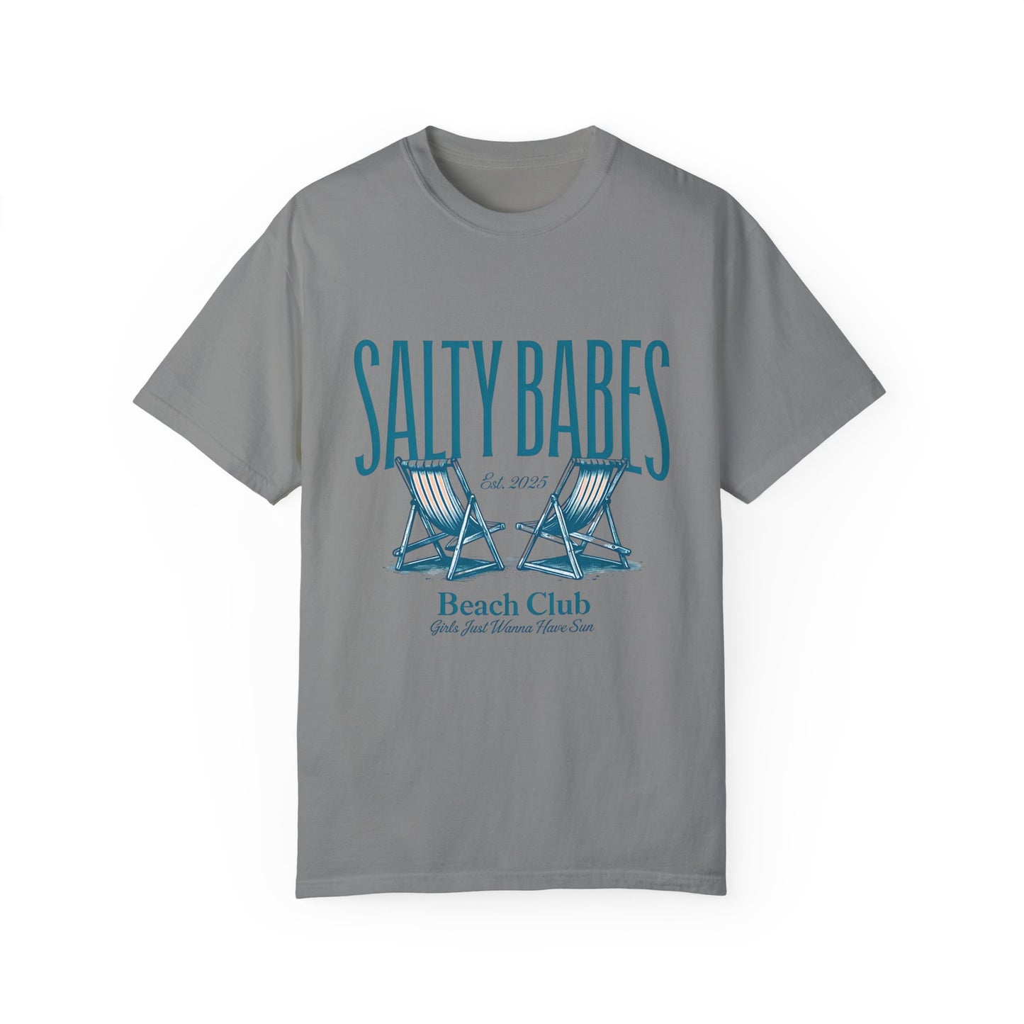 Salty Babes Beach Club T-Shirt - Relaxed Fit Graphic Tee for Coastal Vibes