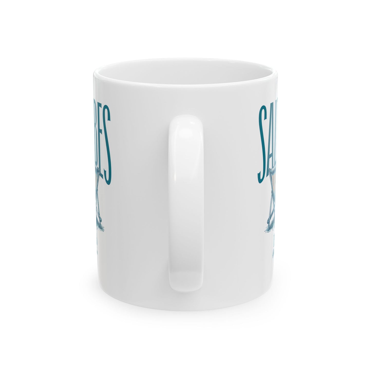 Salty Babes Ceramic Mug - Beach Lover's Coffee Cup 11oz
