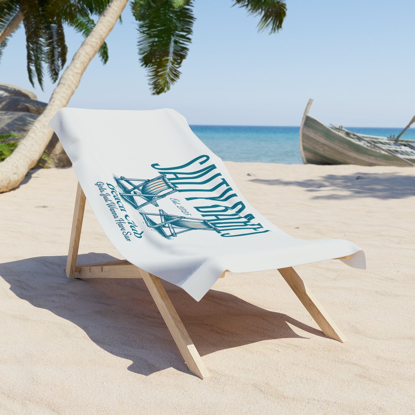 Salty Babes Beach Towel - Fun & Stylish Towel for Beach Lovers