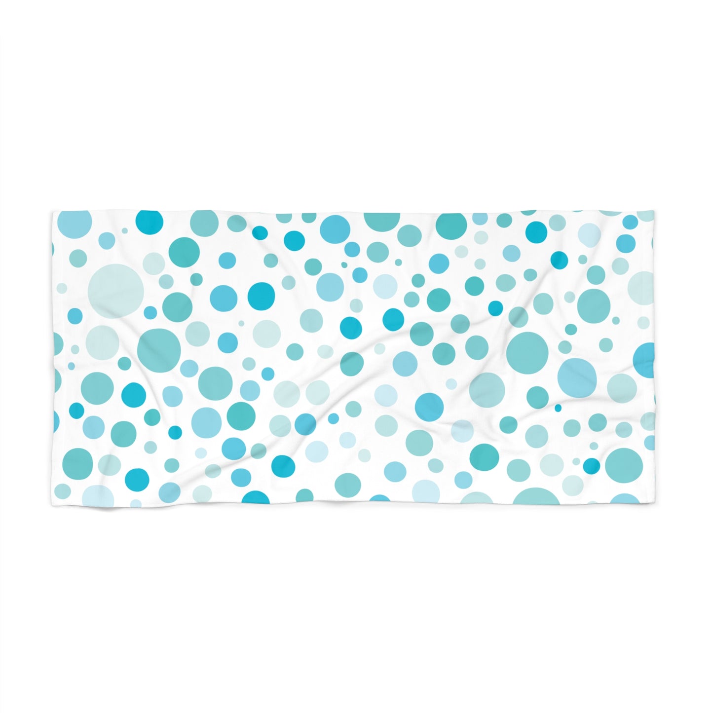 Aqua Polka Dot Beach Towel - Perfect for Summer Fun & Relaxation