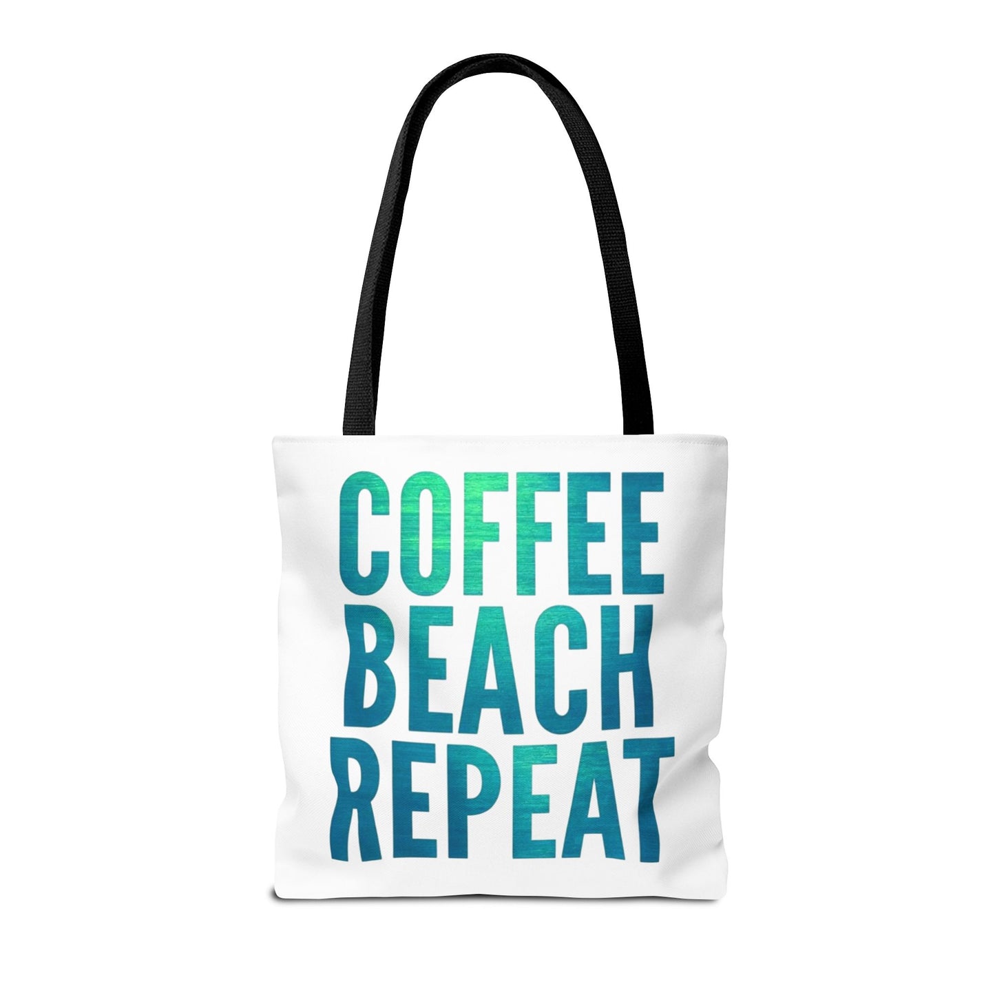 Coffee Beach Repeat Tote Bag - Perfect for Summer Days & Beach Lovers
