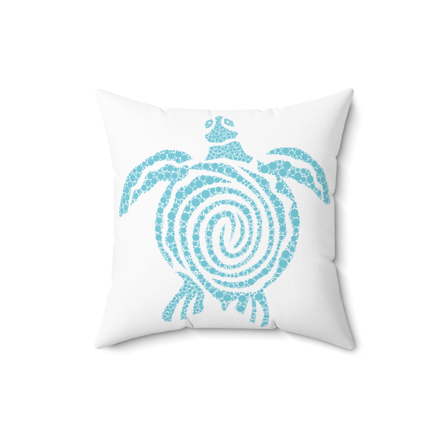Ocean-Inspired Turtle Print Square Pillow