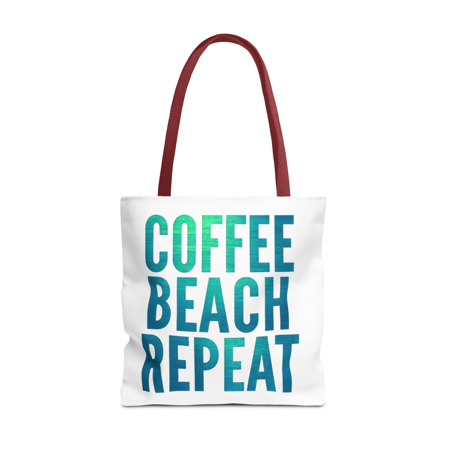 Coffee Beach Repeat Tote Bag - Perfect for Summer Days & Beach Lovers