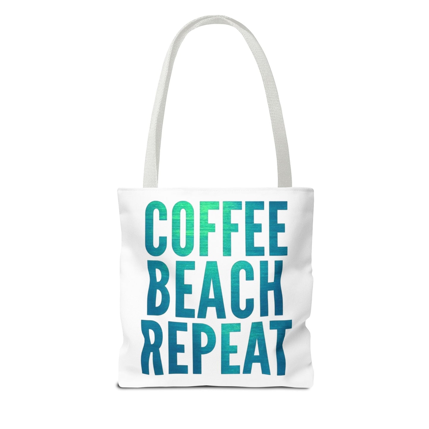 Coffee Beach Repeat Tote Bag - Perfect for Summer Days & Beach Lovers