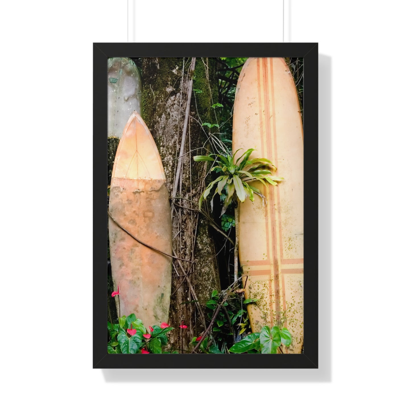 Surf-Inspired Framed Vertical Poster | Beach Vibes Art, Wall Art, Coastal Decor
