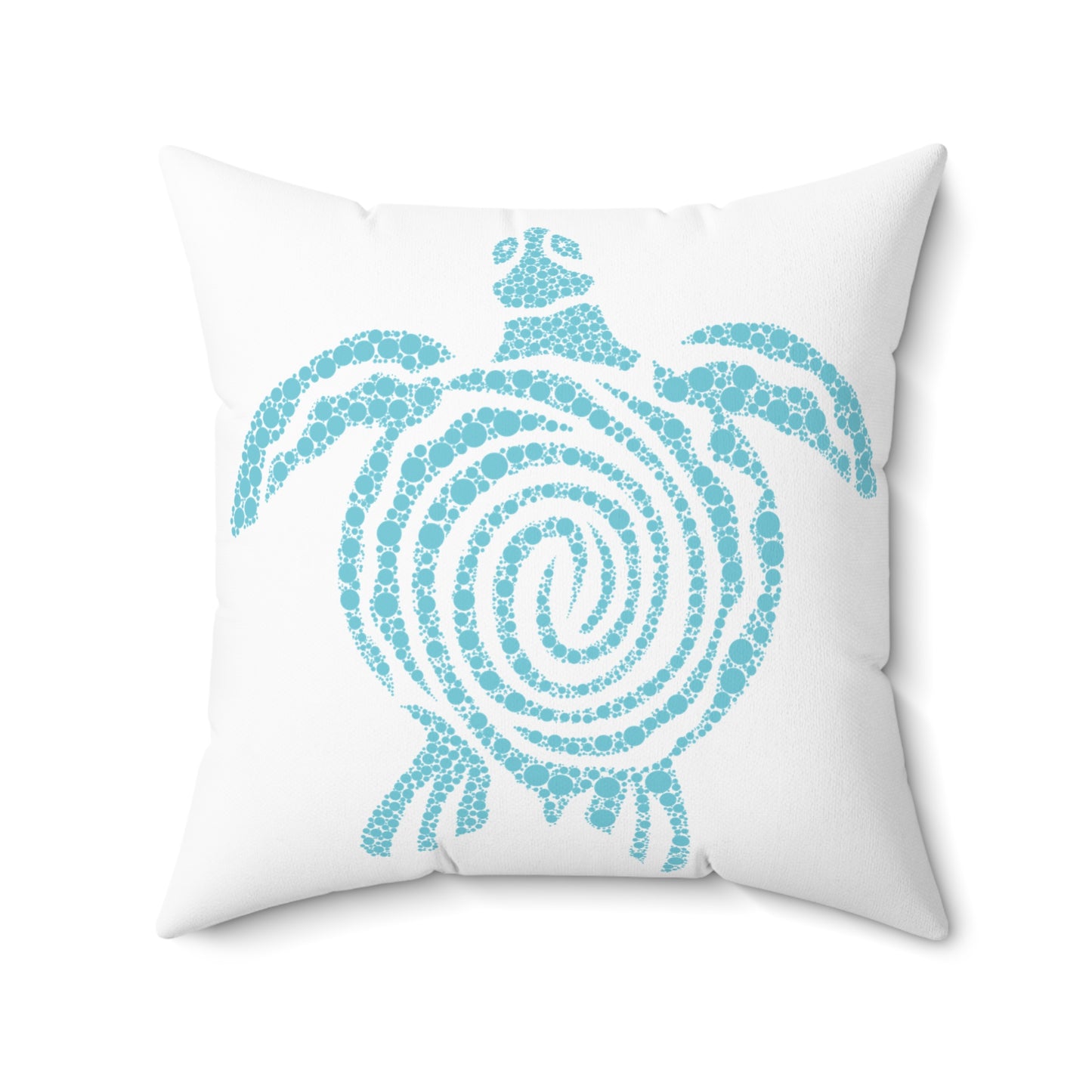 Ocean-Inspired Turtle Print Square Pillow
