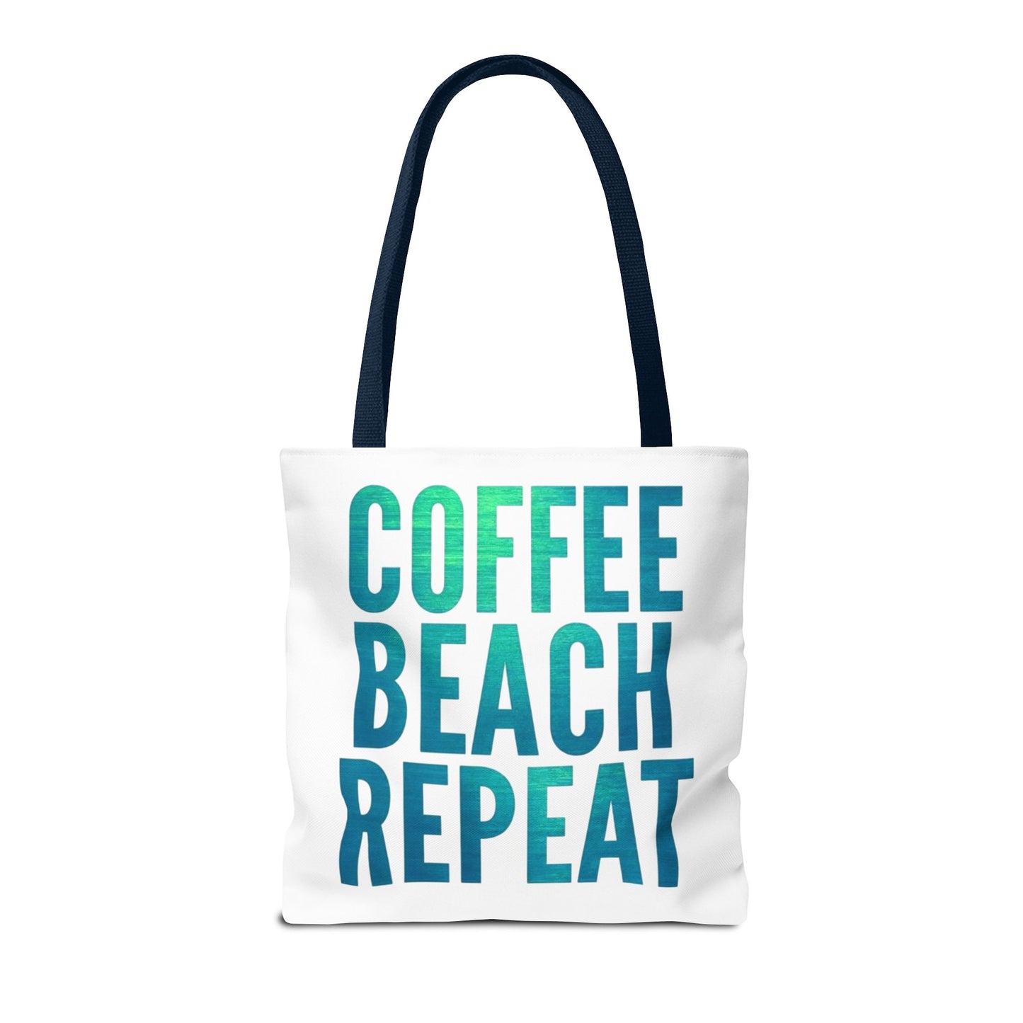 Coffee Beach Repeat Tote Bag - Perfect for Summer Days & Beach Lovers
