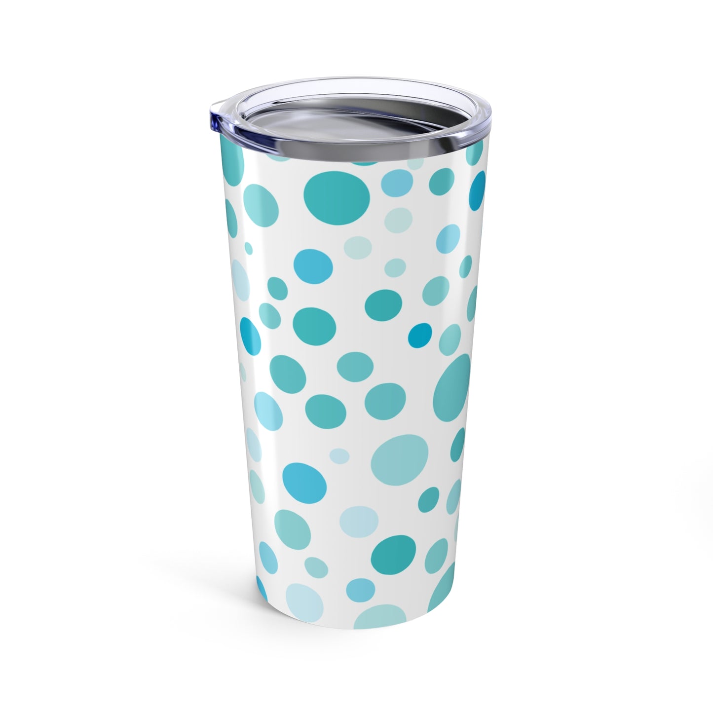 Aqua Polka Dot 20oz Tumbler - Perfect for Hydration & Gifting