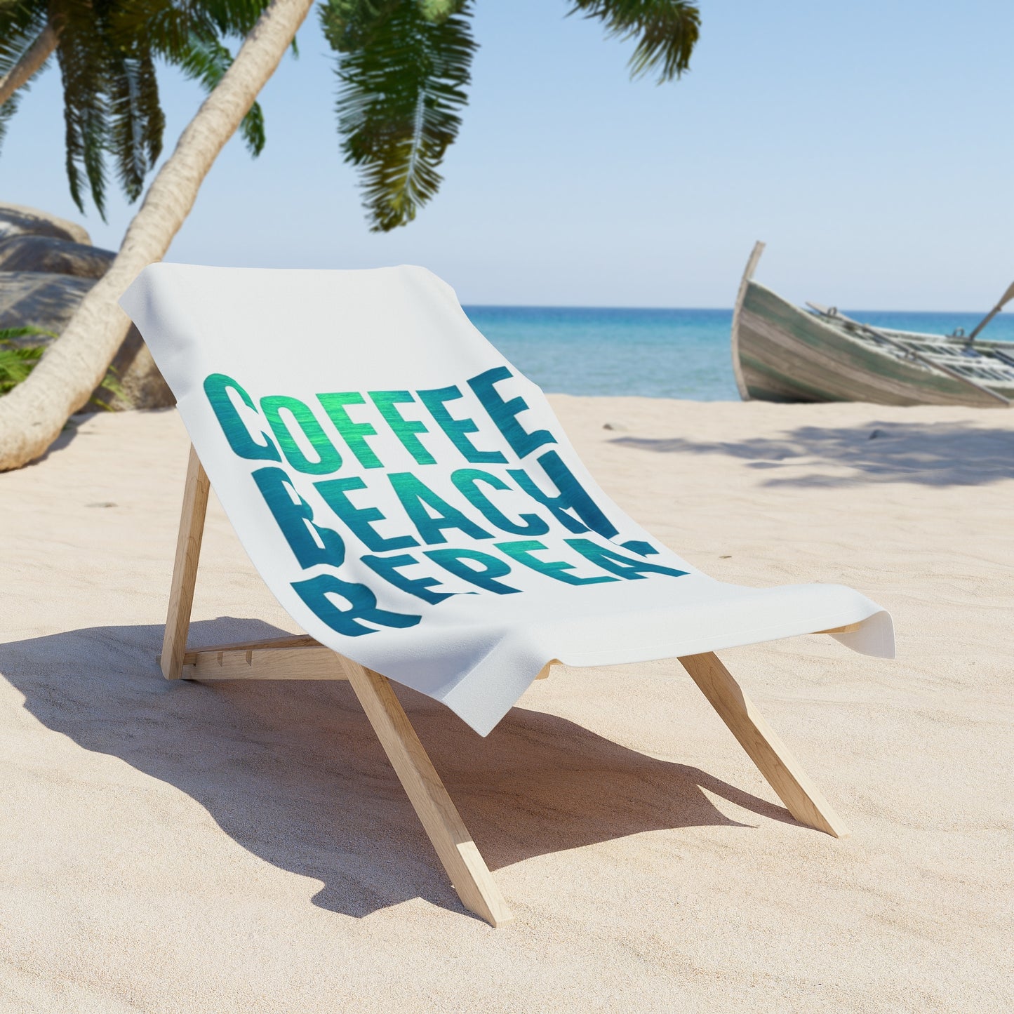 Coffee Beach Repeat Towel - Perfect for Summer Fun & Relaxation