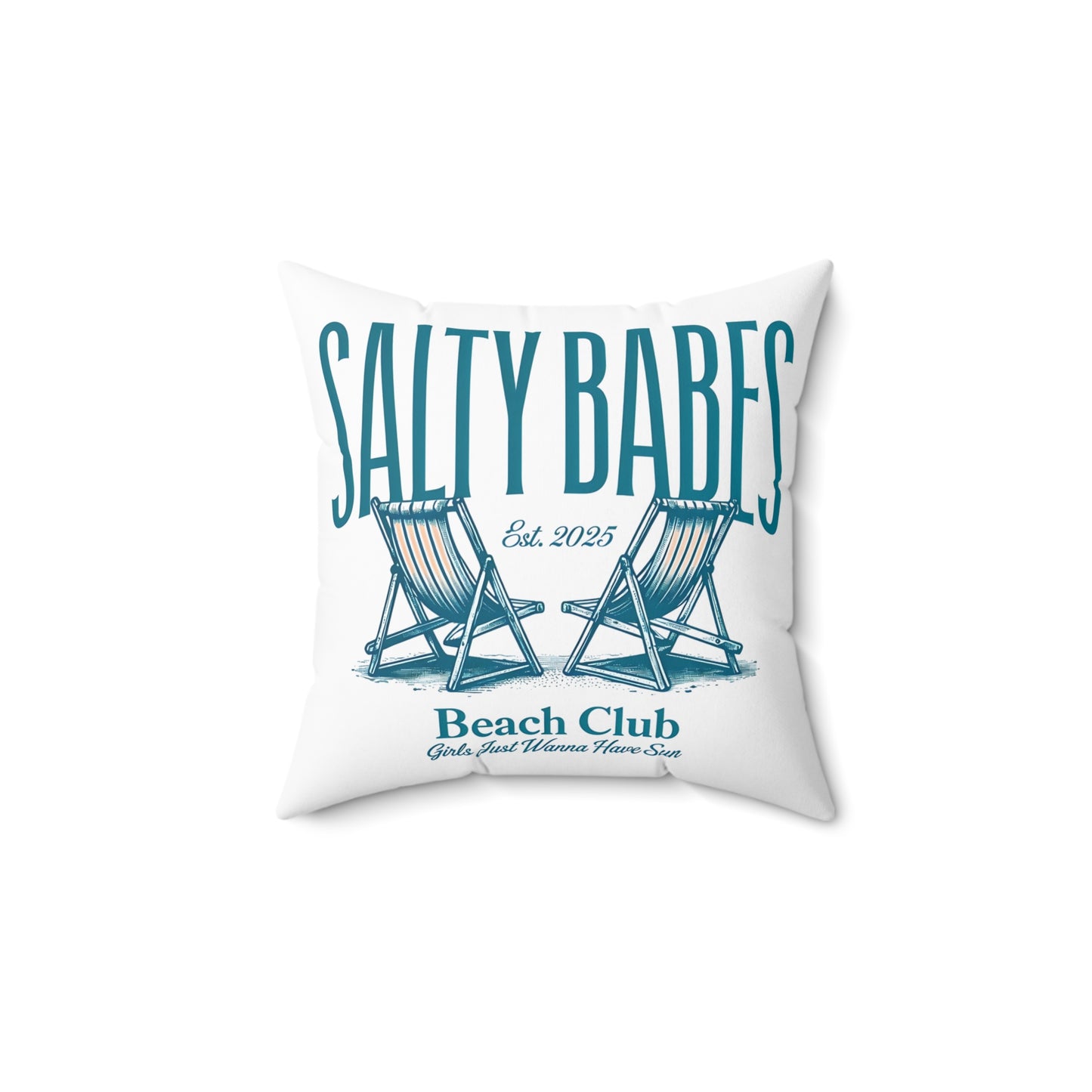Salty Babes Beach Club Pillow | Coastal Decor for Beach Lovers