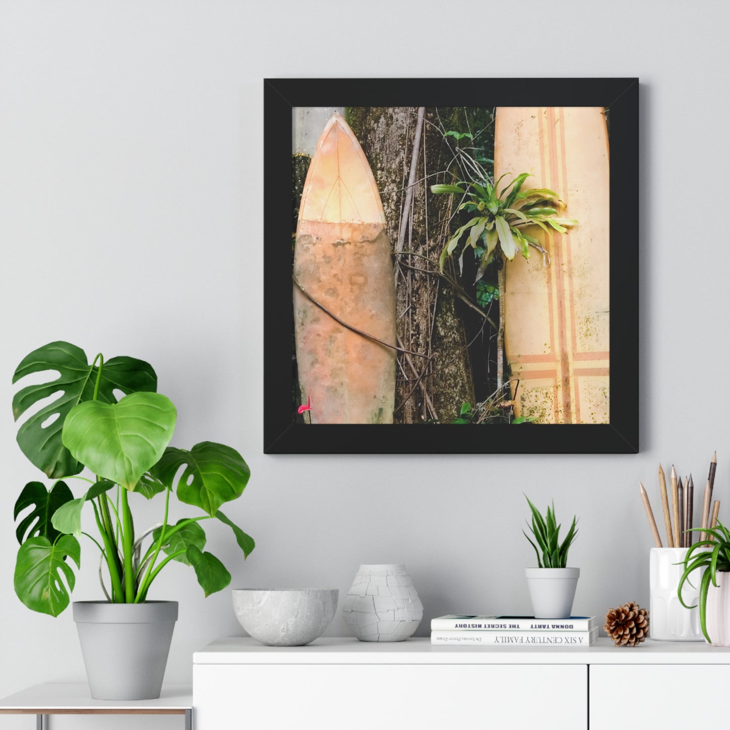 Surf-Inspired Framed Vertical Poster | Beach Vibes Art, Wall Art, Coastal Decor