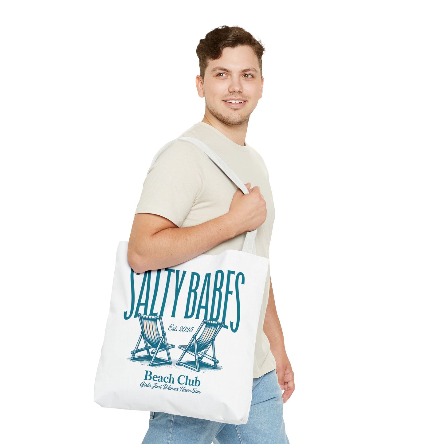 Salty Babes Beach Club Tote Bag - Perfect for Beach Lovers & Summer Fun